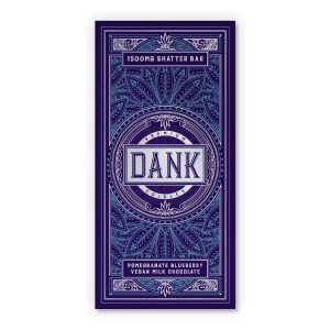 Dank Premium 1500mg Chocolate Shatter Bar Blueberry Pomegranate