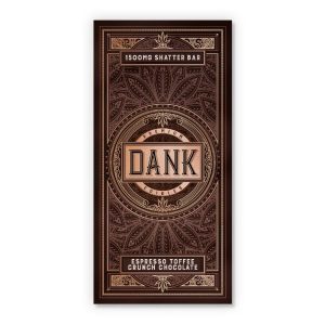 Dank Premium 1500mg Chocolate Shatter Bar Toffee Espresso